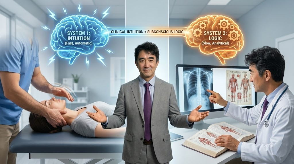 難治性の症状を見抜く治療家の「直感」はどう磨くのか？その答えは「論理の徹底反復」と「内観」にあります。最新の医学知識で脳内データベースを更新し、瞑想で思考バイアスを除く。徒手療法大学学長が教える、プロのための直感トレーニング論。