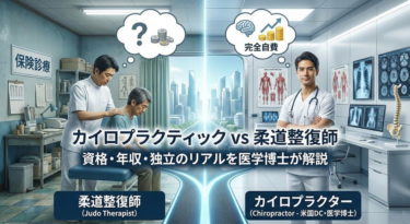 【カイロプラクティックと柔道整復師の違い】医学博士が解説する資格・年収・独立のリアル